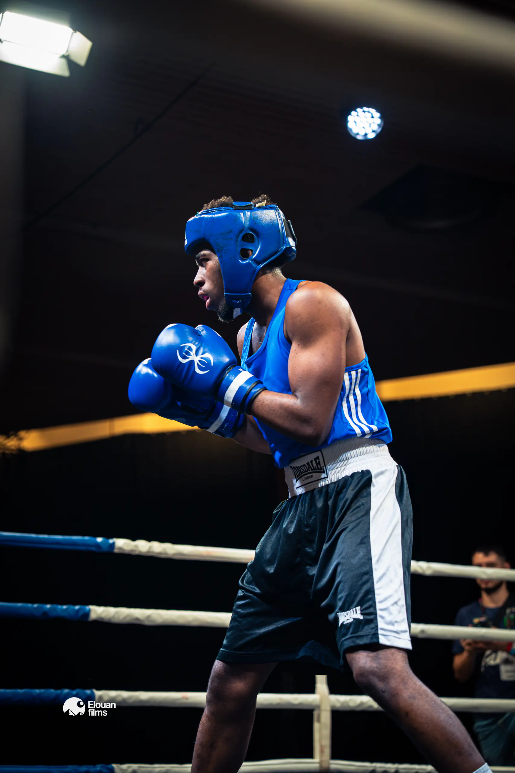 Gala de Boxe — Regard déterminé du boxeur